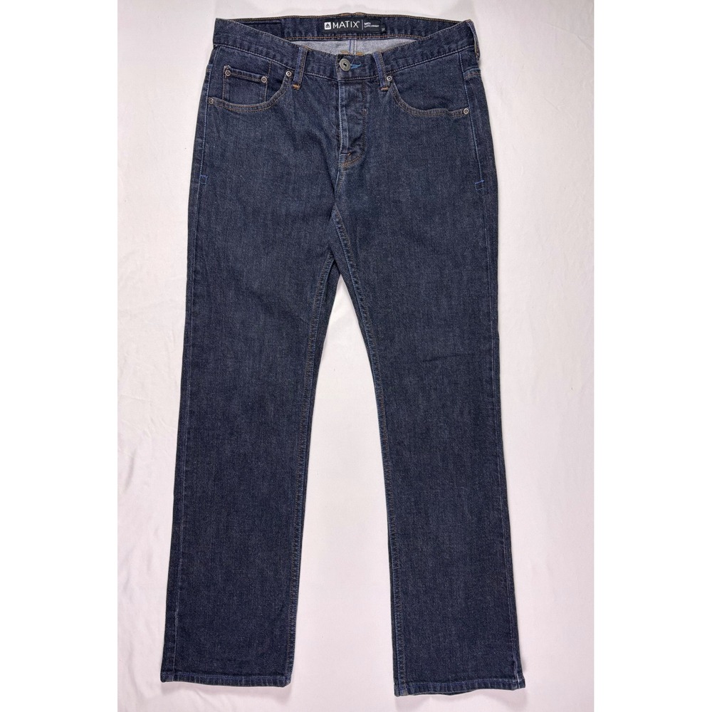 Matix Miner Classic Straight Jeans Men 30 Deep Rinse Indigo Skate Streetwear - Picture 2 of 8
